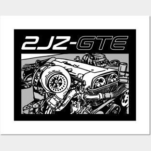 2JZ GTE ENGINE Posters and Art